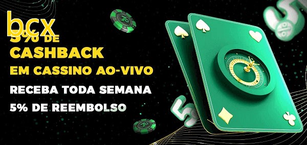 Promoções do cassino ao Vivo bcx